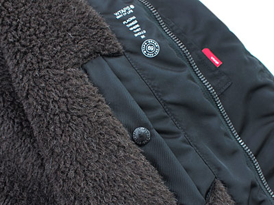 WTAPS BLACK FLAG限定 'B-15A' レオパード ボア ジャケット - ブランド