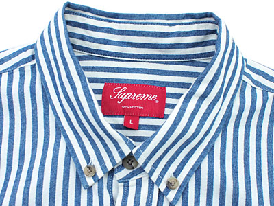 Supreme denim stripe shirt