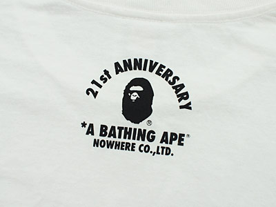 21stANNIVE【新品 未使用】　A BATHING APE 21周年記念 Tシャツ(シルバー)