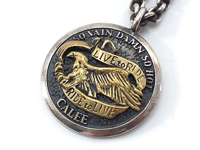CALEE 'COIN NECKLACE (EAGLE)'コインネックレス イーグル コンチョ 