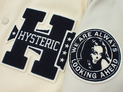 HYSTERIC GLAMOUR 'H COLLEGEワッペン付'スタジャン ヒステリック 