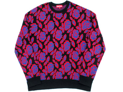 supreme 12aw rose sweater
