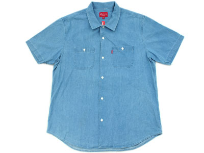 Supreme 'Classic Logo Denim Shirt'クラシックロゴ デニムシャツ 半袖 
