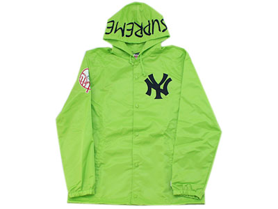 Supreme×New York Yankees ''47 Brand Satin Hooded Coaches Jacket