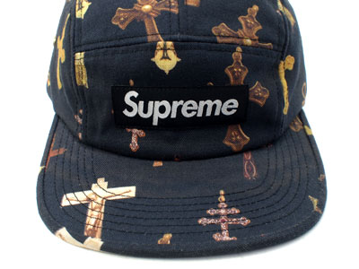 supreme crosses camp cap black ブラック