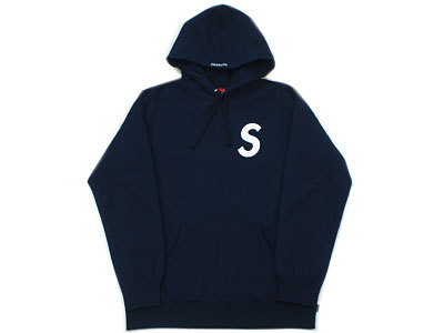 supreme  S logo parka black