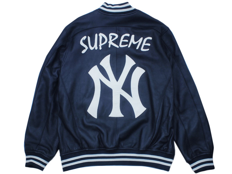 Supreme×New York Yankees ''47 Brand Leather Varsity Jacket'バー 