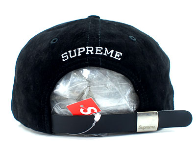 Supreme 'Suede S Logo 6 Panel Cap'キャップ スエード S ロゴ 黒 