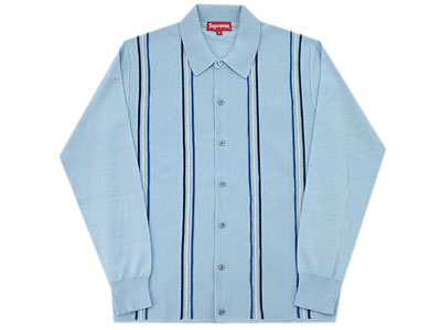 Supreme 'Striped Polo Sweater'ポロセーター ストライプ S 