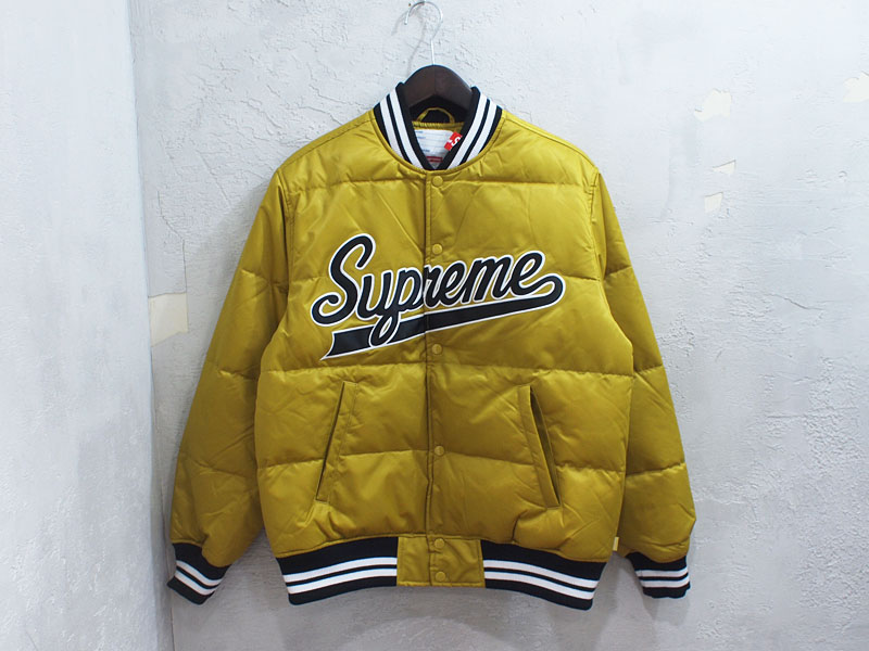 【S】Supreme Script varsity puffy jacket