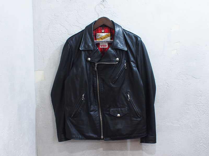 Supreme×Schott 'Perfecto Leather Jacket'レザージャケット ダブル