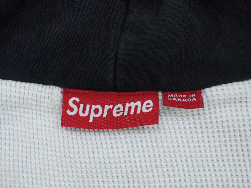 Supreme 'Thermal Zip Up'サーマル ジップパーカー L 黒 ブラック Fuck