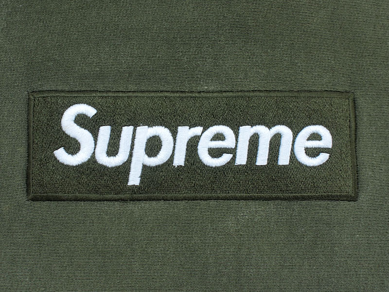Supreme 'Box Logo Pullover'ボックスロゴ プルオーバー パーカー Army