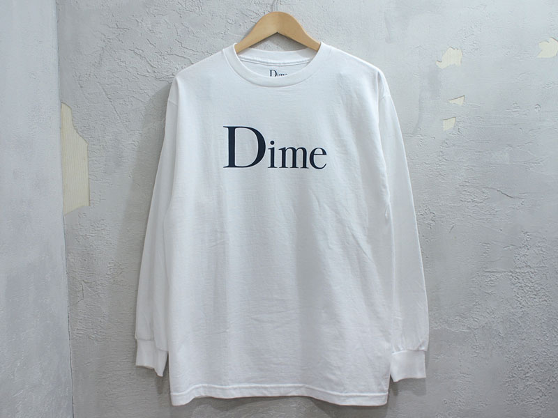 Dime MTL 'Classic Logo L/S Tee'Tシャツ 白 ホワイト M Skate ダイム