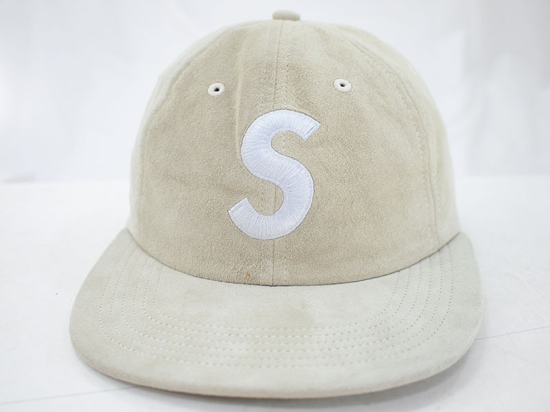 Supreme 'Suede S Logo 6 Panel Cap'キャップ スエード Sロゴ 白 ...