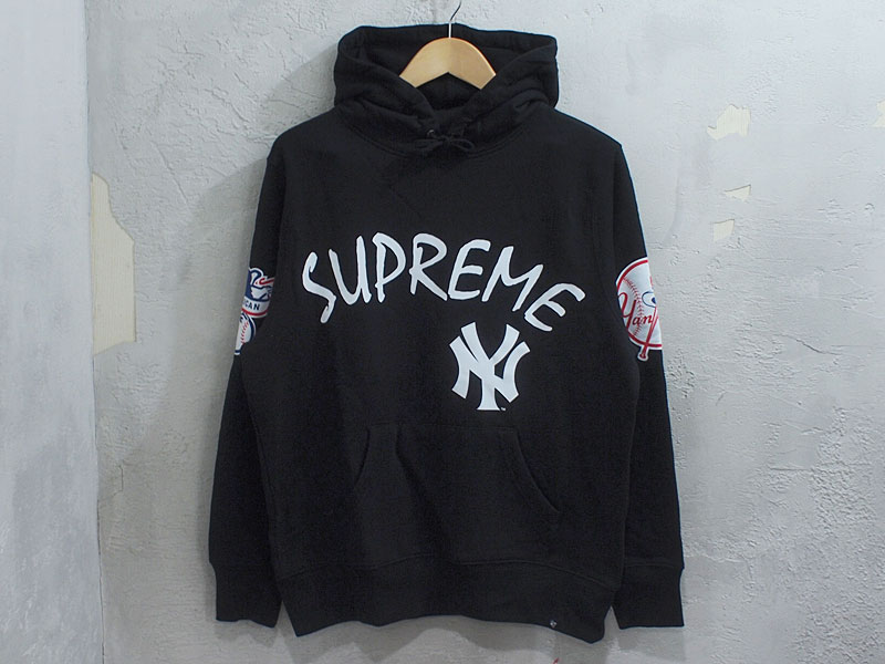 Supreme×New York Yankees 'Hooded Sweatshirt'プルオーバー パーカー 