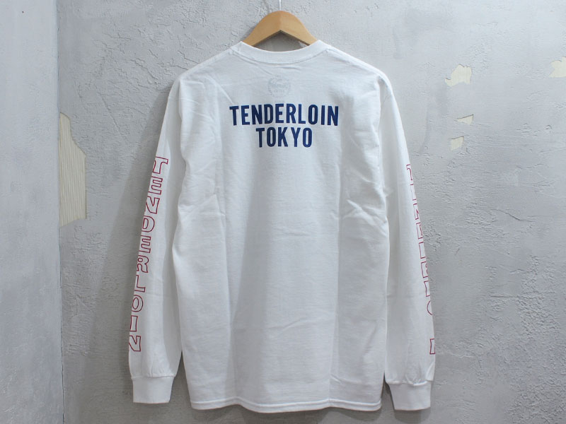 TENDERLOIN 'TEE L/S NO 1'長袖 Tシャツ ロンT 袖ロゴ M 白 ホワイト 