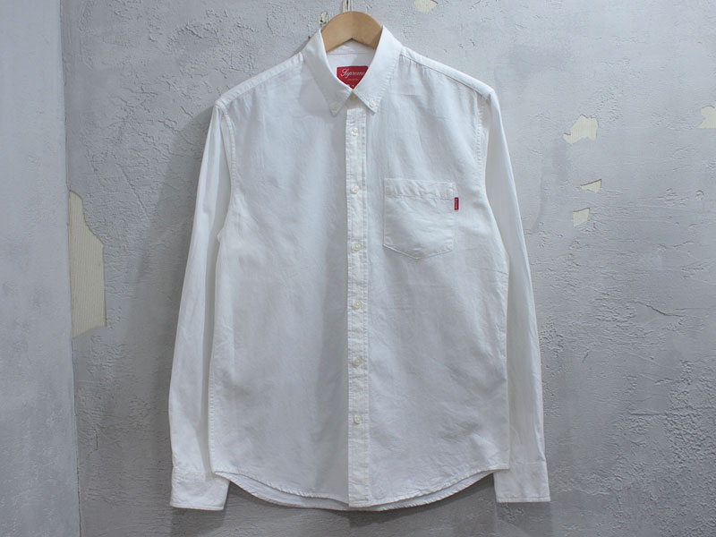 白 L Supreme Oxford Shirt White