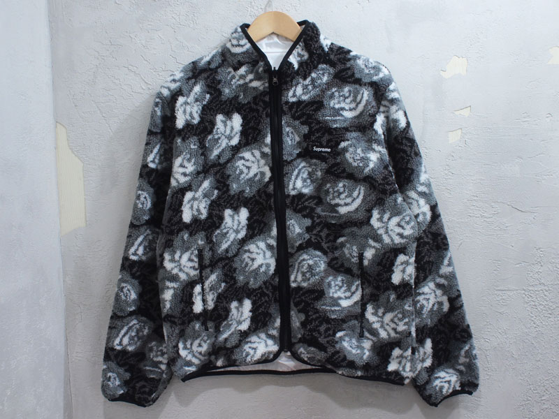 Supreme 'Roses Sherpa Fleece Reversible Jacket'リバーシブル