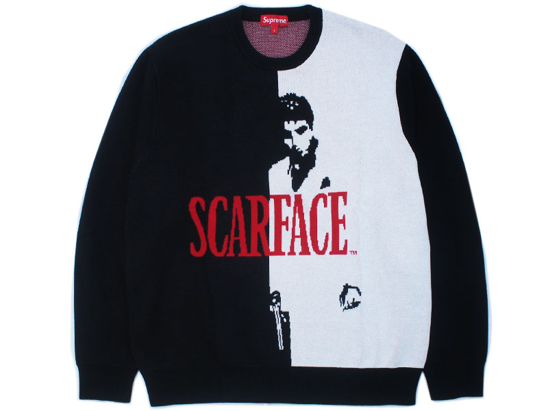 Supreme 'Scarface Sweater'セーター ニット スカーフェイス L 黒 