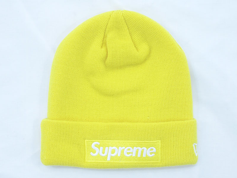 Supreme New Era Box Logo Beanie Yellow