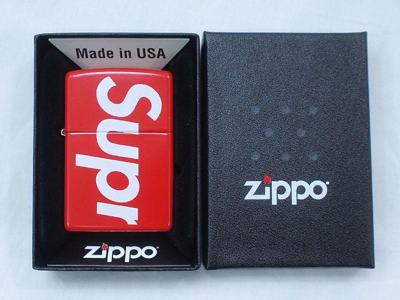 Supreme 'Logo Zippo'ジッポー ライター ロゴ 赤 18SS シュプリーム