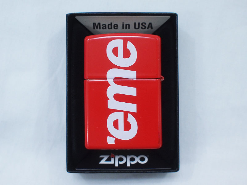 Supreme 'Logo Zippo'ジッポー ライター ロゴ 赤 18SS シュプリーム 