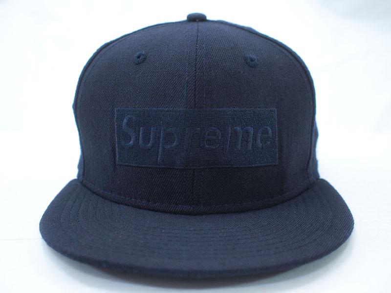 Supreme 'Tonal Box Logo New Era'ボックスロゴ ニューエラキャップ 紺 