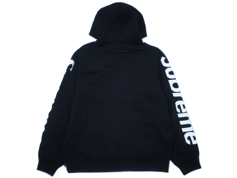 Supreme 'Sideline Hooded Sweatshirt'パーカー プルオーバー L 袖ロゴ 黒 ブラック シュプリーム -  ブランド古着の買取販売フォーサイト オンラインストア