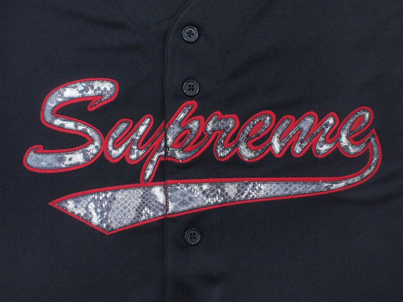 Supreme 'Snake Script Logo Baseball Jersey'ベースボールジャージ ...