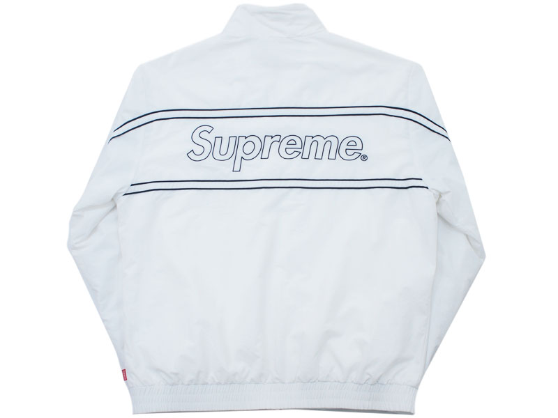 supreme 17aw piping track jacket 白 M 正規品
