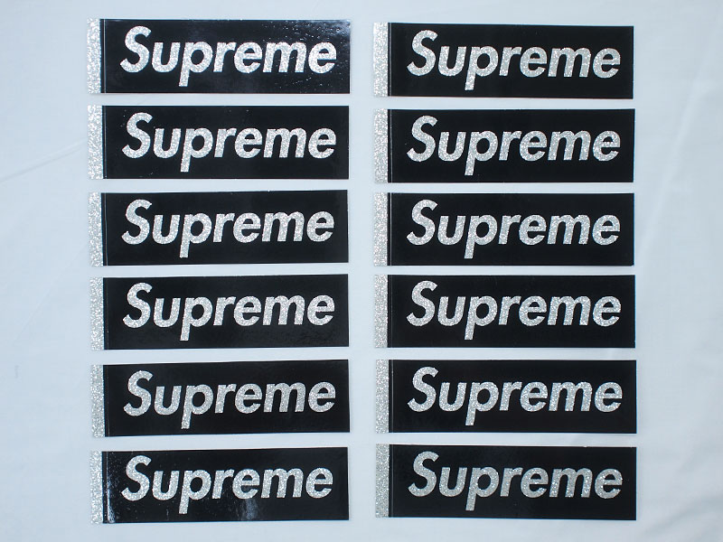 Supreme 'Glitter Box Logo Sticker Set'ボックスロゴ ステッカー 12枚 セット グリッター ラメ 黒 シュプリーム  - ブランド古着の買取販売フォーサイト オンラインストア