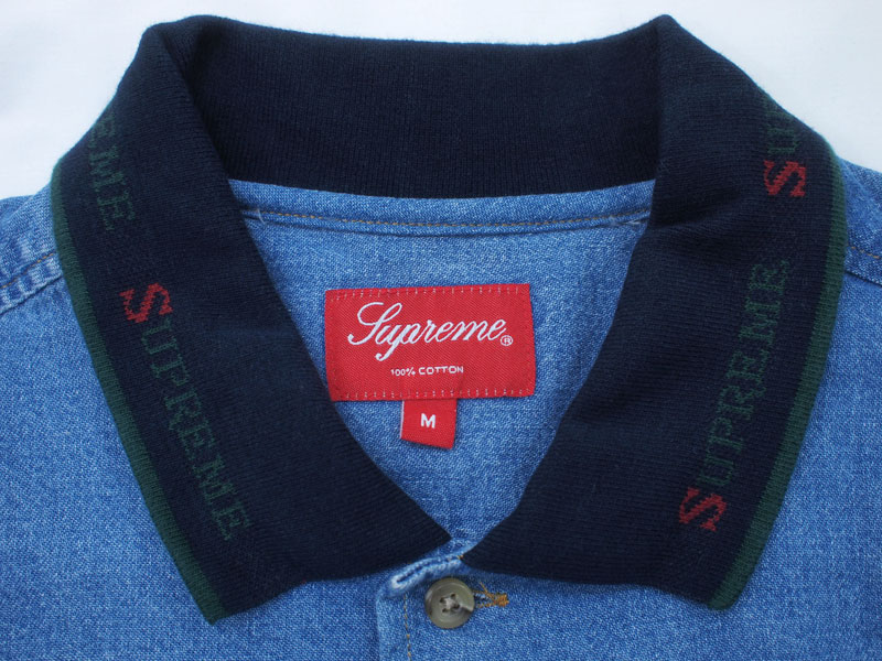 Supreme Rib Collar S/S Denim Shirt Sサイズ