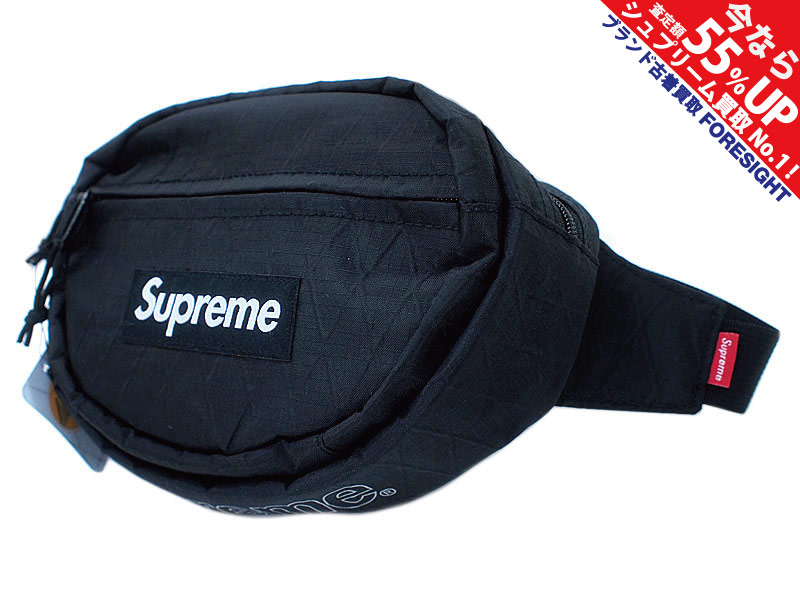 Supreme 'Waist Bag'ウエストバッグ リフレクティブロゴ 黒 ブラック 