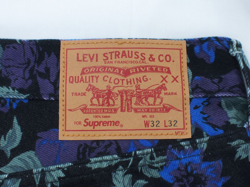 Supreme×Levi's 'Roses 505 Jeans'ジーンズ ローズ柄 デニム パンツ 