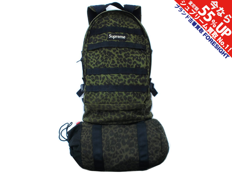 Supreme 'Leopard Backpack (With Attachment)'バックパック