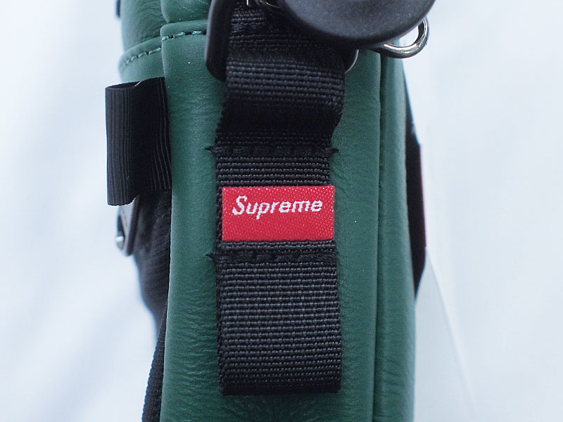 Supreme North Face Leather Shoulder Bag緑