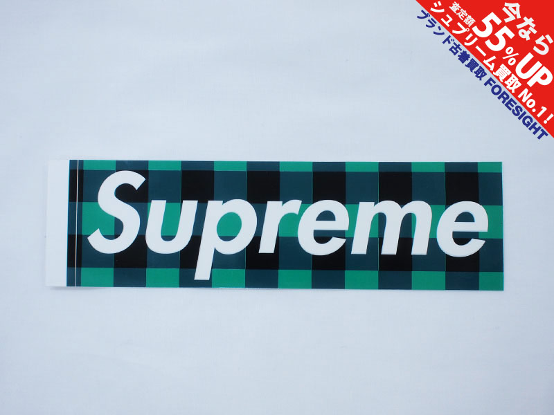 Supreme 'Buffalo Check Box Logo Sticker'バッファローチェック 
