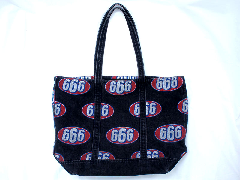 Supreme '666 Denim Tote'デニム トートバッグ Bag 黒 ブラック 