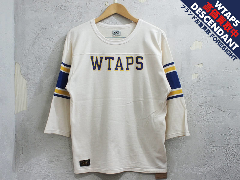 WTAPS 'QB 03 / TEE RACO'七分袖 フットボールトップ Tシャツ ホワイト