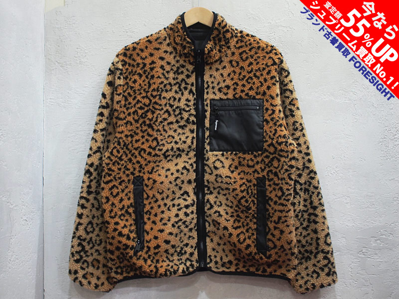 Supreme 'Leopard Fleece Reversible Jacket'フリースジャケット レオパード リバーシブル 豹柄 シュプリーム  M 黒 ブラック - ブランド古着の買取販売フォーサイト オンラインストア