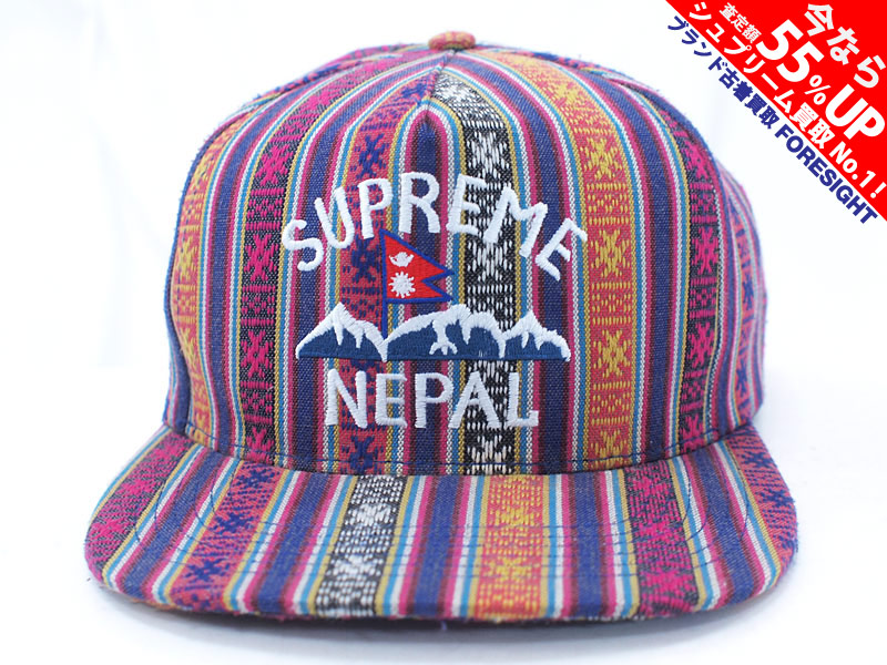 Supreme 'Nepal 5 Panel Cap'キャップ ネパール ストライプ ネイティブ