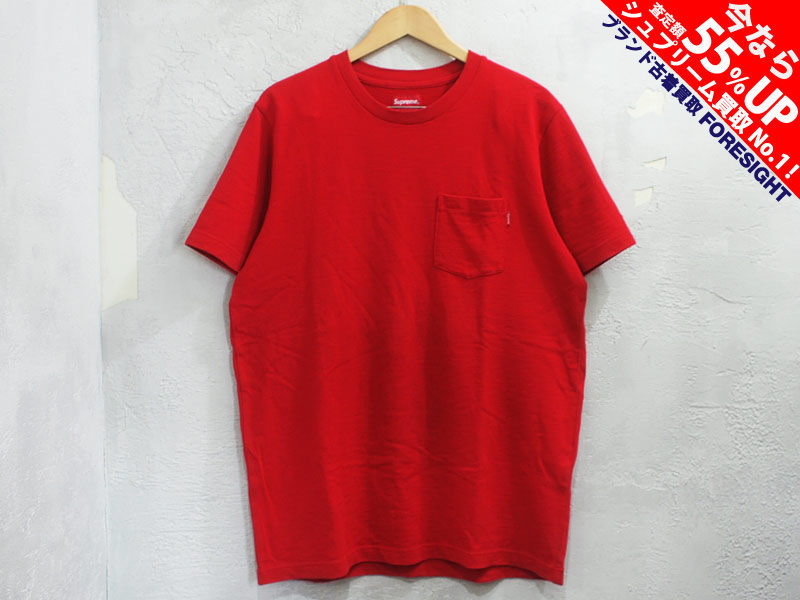Supreme 'Pocket Tee'ポケットTシャツ レッド Red 赤 L シュプリーム 