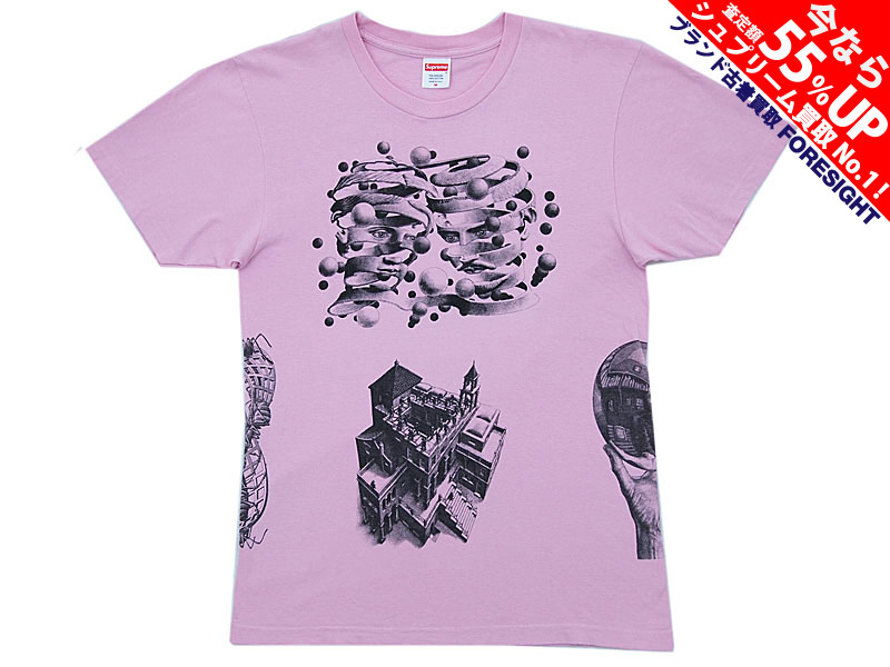 シュプリーム M.C. Escher コラージュ Tシャツ Usa製 M ピンク