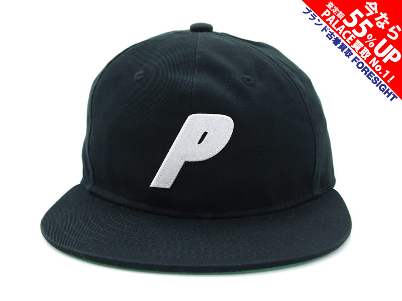 PALACE Skateboards 'P Logo 6 Panel Cap'Pロゴ 6パネル キャップ 黒 