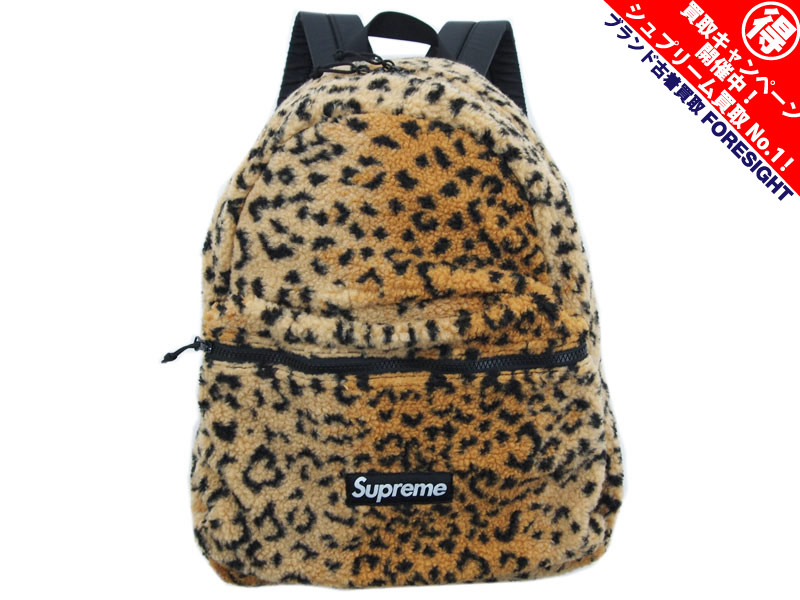 Supreme Leopard Fleece Backpackフリースバック