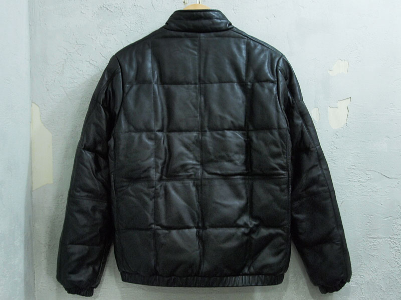 Supreme 'Leather Down Jacket'レザーダウンジャケット S 黒 ブラック