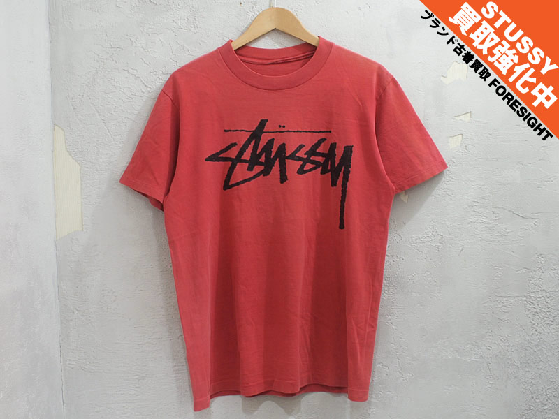 STUSSY 'BEACH ROOTS TEE'Tシャツ ストックロゴ MADE IN USA 80's OLD