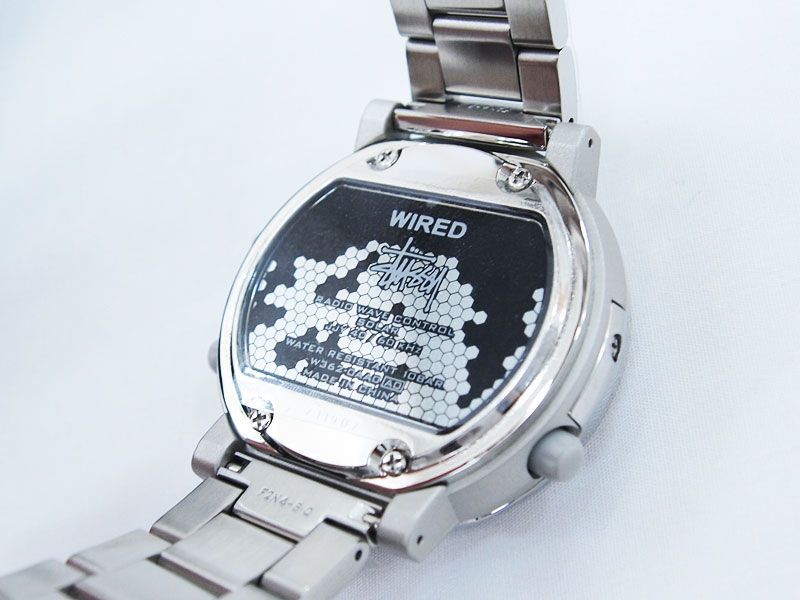 STUSSY×WIRED h 'AGWH023'ワイアード 腕時計 ウォッチ シルバー