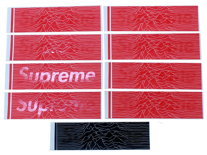 Supreme 'Joy Division Box Logo Sticker'9枚セット ボックス 